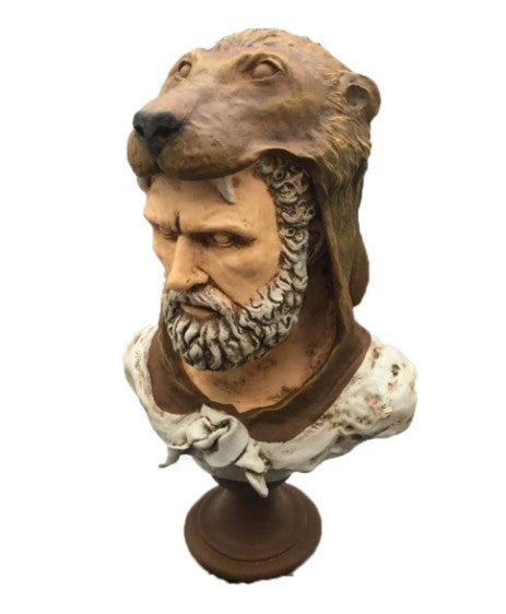 Handmade Hercules Bust, Mythology Sculpture , Mythological Decor, Handmade Greek Statue