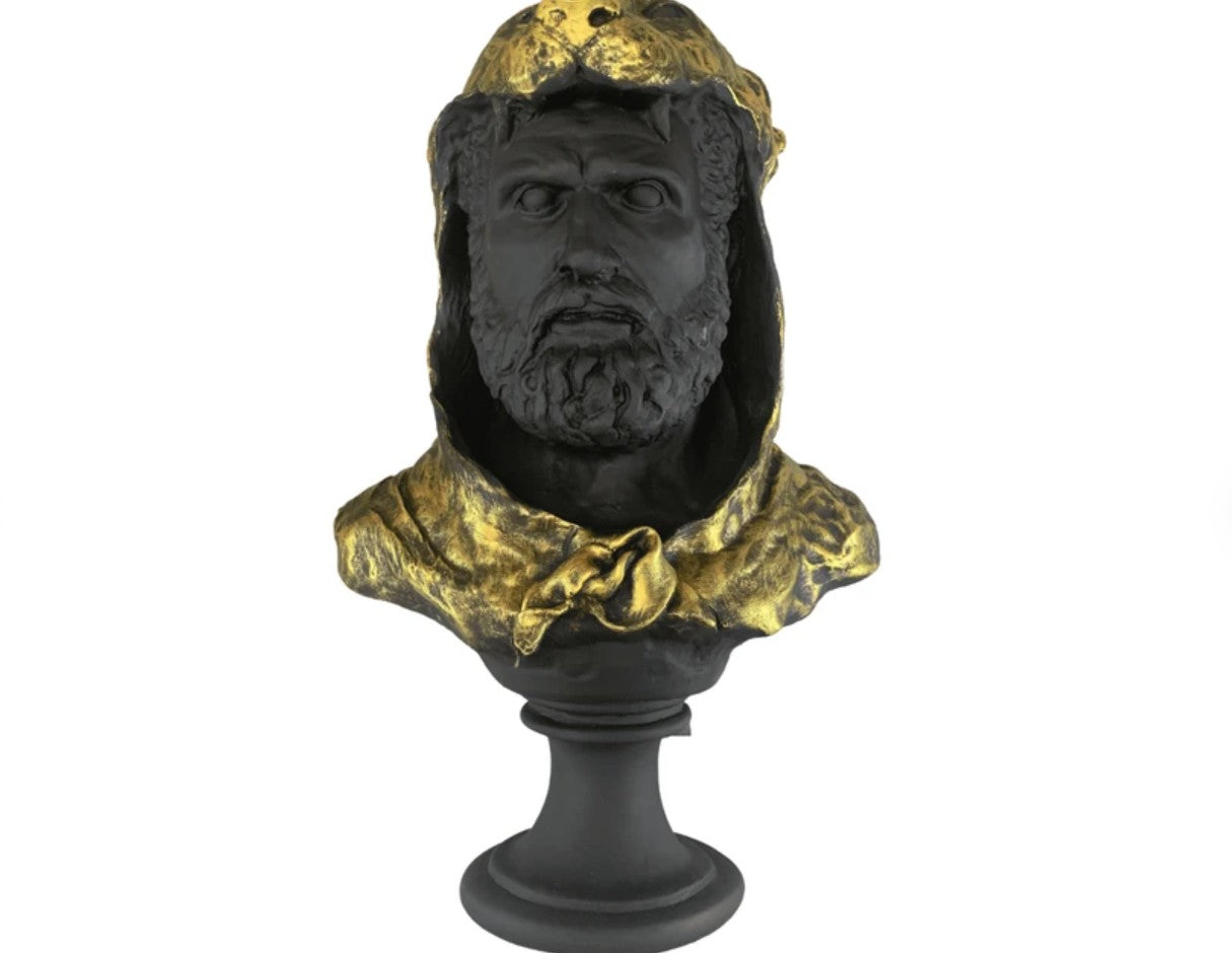 Handmade Hercules Bust, Mythology Sculpture , Mythological Decor, Handmade Greek Statue
