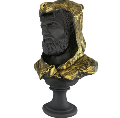 Handmade Hercules Bust, Mythology Sculpture , Mythological Decor, Handmade Greek Statue