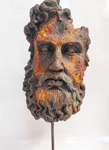 Ancient Zeus Statue, Greek God Zeus Bust, Mythology Inspired Zeus Statue, Zeus Head Sculpture, Ancient Greek Zeus Bust, Greek God Sculpture