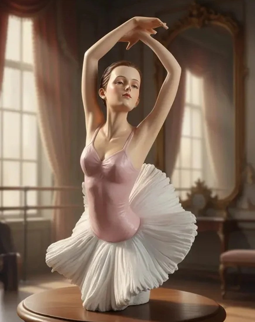 Handmade Ballerina Decor, Elegant Ballerina Statue, Classical Ballet Dancer Decor, Ballet Inspired Home Decor, Romantic Ballet Decor Piece
