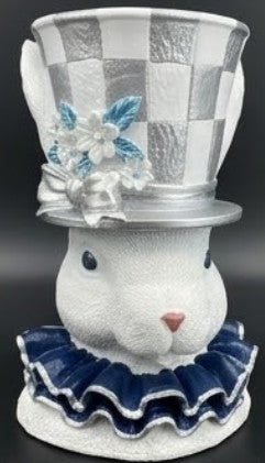 Large Rabbit Statue Vase, Bunny Figurine, Hand-Painted Rabbit Decor, Easter Rabbit Table Decoration, Easter Bunny Figurine, Rabbit Vase