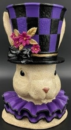 Large Rabbit Statue Vase, Bunny Figurine, Hand-Painted Rabbit Decor, Easter Rabbit Table Decoration, Easter Bunny Figurine, Rabbit Vase