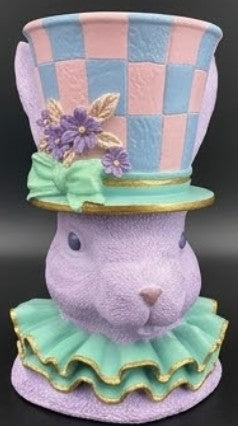 Large Rabbit Statue Vase, Bunny Figurine, Hand-Painted Rabbit Decor, Easter Rabbit Table Decoration, Easter Bunny Figurine, Rabbit Vase