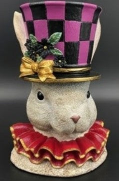 Large Rabbit Statue Vase, Bunny Figurine, Hand-Painted Rabbit Decor, Easter Rabbit Table Decoration, Easter Bunny Figurine, Rabbit Vase
