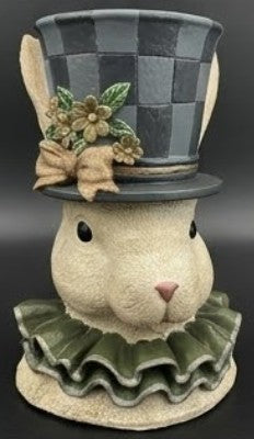 Large Rabbit Statue Vase, Bunny Figurine, Hand-Painted Rabbit Decor, Easter Rabbit Table Decoration, Easter Bunny Figurine, Rabbit Vase