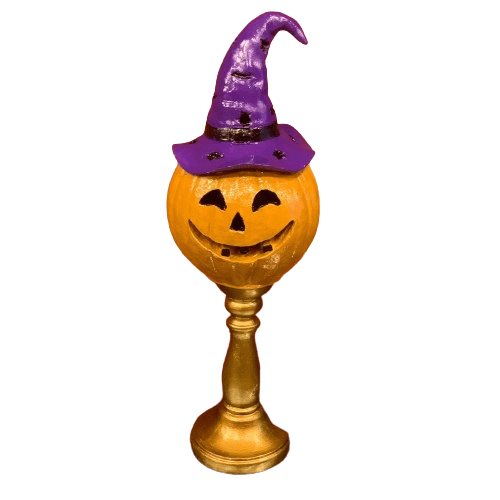 Halloween Pumpkin Decor, Decorative Pumpkin Figurine, Tall Pumpkin Decor, Halloween Pumpkin Sculpture, Halloween Home Accent, Pumpkin Statue