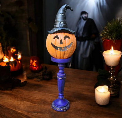 Halloween Pumpkin Decor, Decorative Pumpkin Figurine, Tall Pumpkin Decor, Halloween Pumpkin Sculpture, Halloween Home Accent, Pumpkin Statue