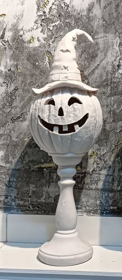 Halloween Pumpkin Decor, Decorative Pumpkin Figurine, Tall Pumpkin Decor, Halloween Pumpkin Sculpture, Halloween Home Accent, Pumpkin Statue