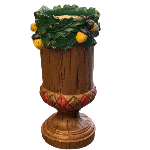 Handmade Acorn Vase, Forest Theme Home Decor, Woodland Style Vase, Nature Inspired Statue