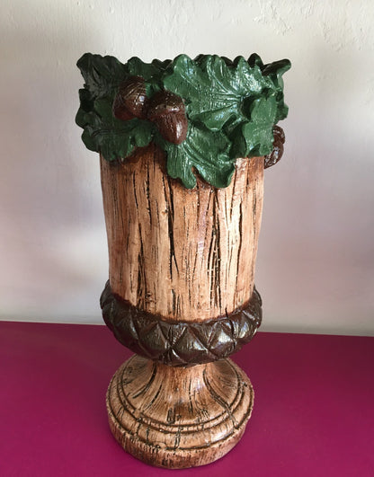 Handmade Acorn Vase, Forest Theme Home Decor, Woodland Style Vase, Nature Inspired Statue