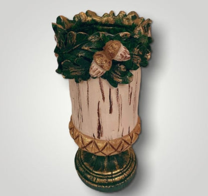 Handmade Acorn Vase, Forest Theme Home Decor, Woodland Style Vase, Nature Inspired Statue