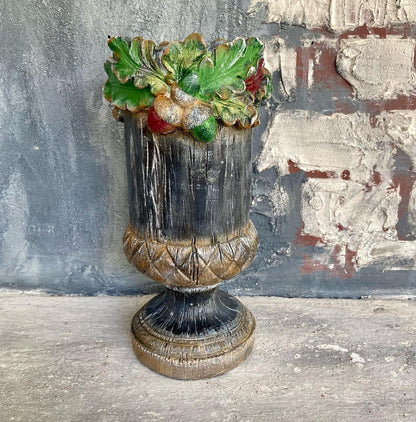 Handmade Acorn Vase, Forest Theme Home Decor, Woodland Style Vase, Nature Inspired Statue