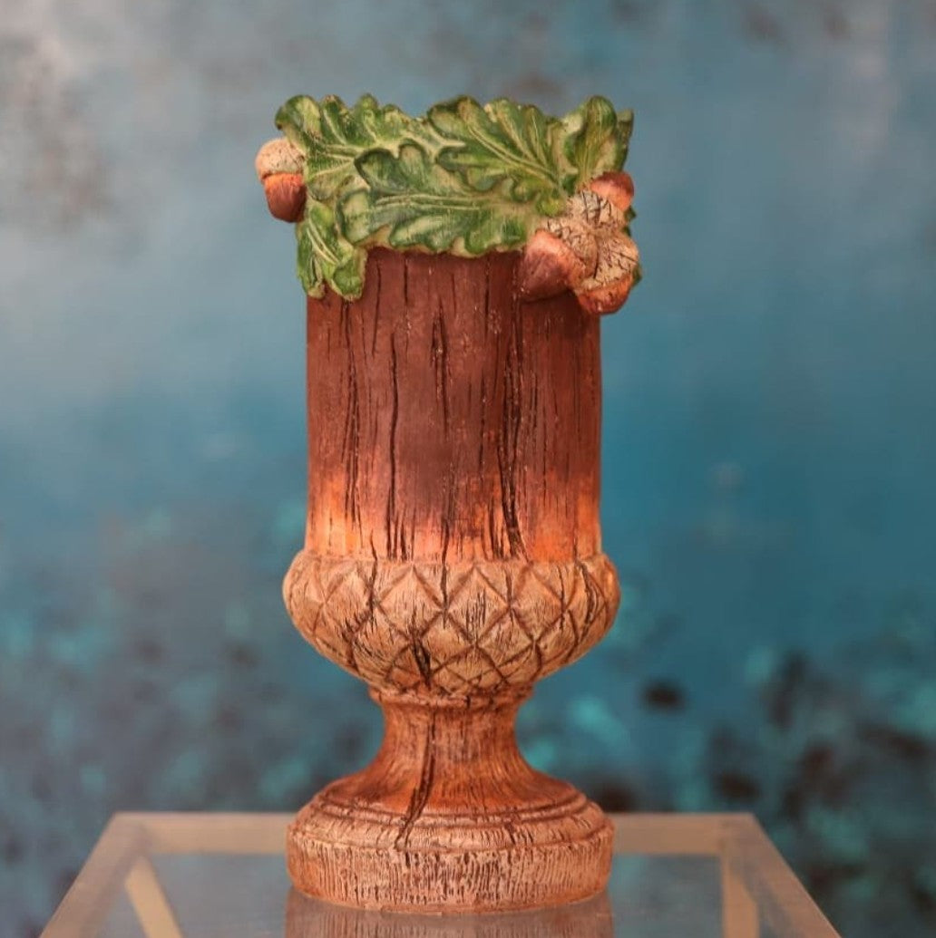 Handmade Acorn Vase, Forest Theme Home Decor, Woodland Style Vase, Nature Inspired Statue