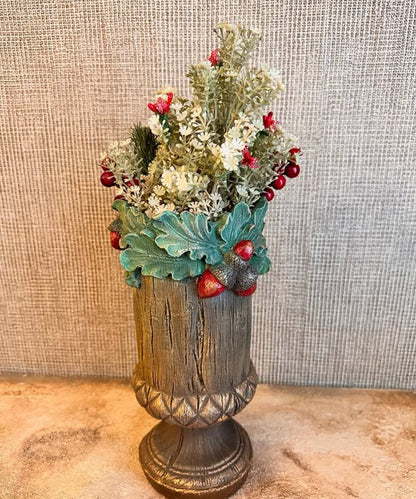 Handmade Acorn Vase, Forest Theme Home Decor, Woodland Style Vase, Nature Inspired Statue
