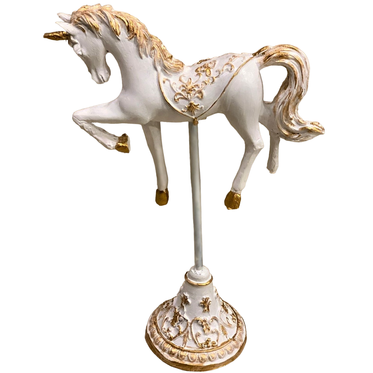 Unicorn Horse Statue, Vintage Style Horse Statue, Stylized Fantasy Horse Unicorn Statue, Unicorn Horse Sculpture, Classic Horse Sculpture