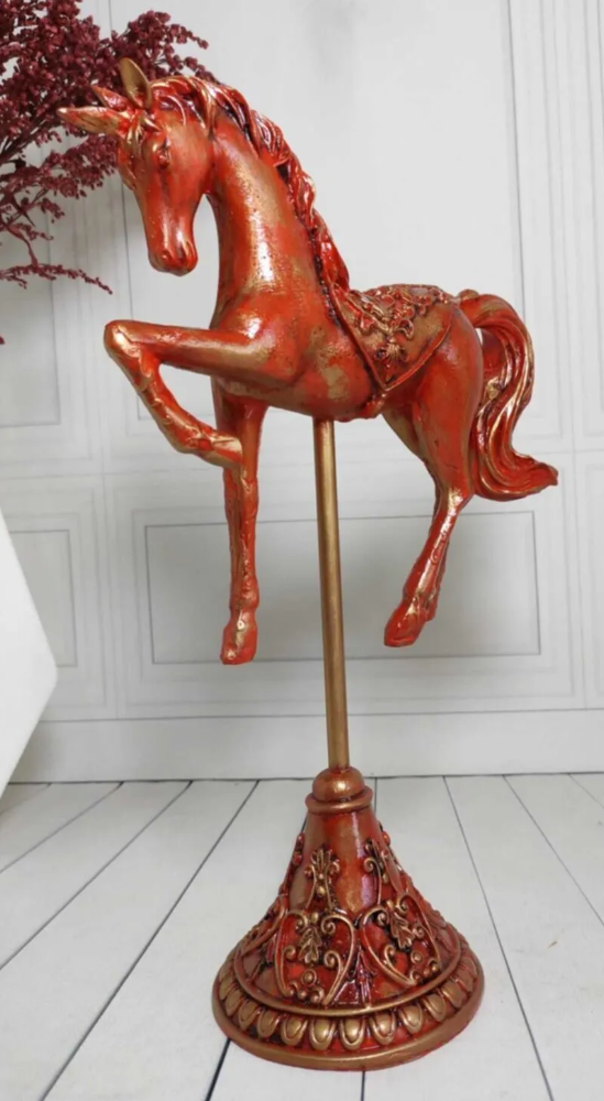 Unicorn Horse Statue, Vintage Style Horse Statue, Stylized Fantasy Horse Unicorn Statue, Unicorn Horse Sculpture, Classic Horse Sculpture