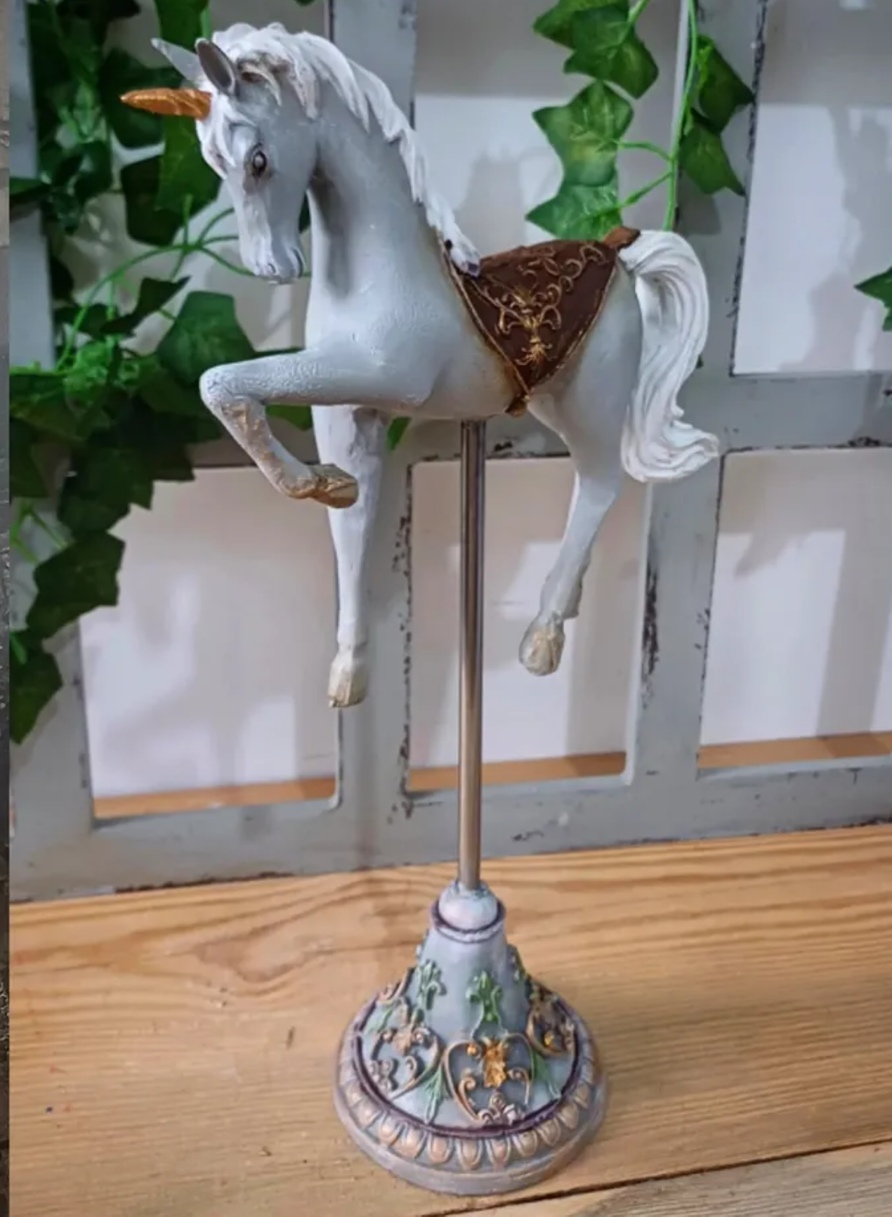 Unicorn Horse Statue, Vintage Style Horse Statue, Stylized Fantasy Horse Unicorn Statue, Unicorn Horse Sculpture, Classic Horse Sculpture
