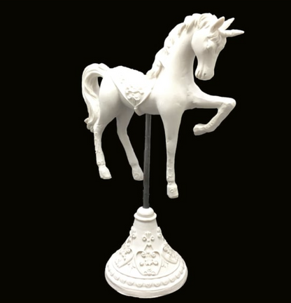 Unicorn Horse Statue, Vintage Style Horse Statue, Stylized Fantasy Horse Unicorn Statue, Unicorn Horse Sculpture, Classic Horse Sculpture