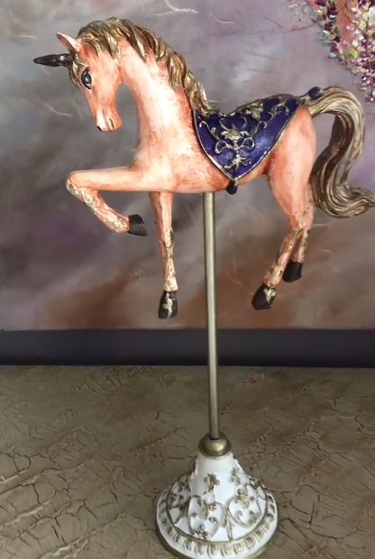 Unicorn Horse Statue, Vintage Style Horse Statue, Stylized Fantasy Horse Unicorn Statue, Unicorn Horse Sculpture, Classic Horse Sculpture