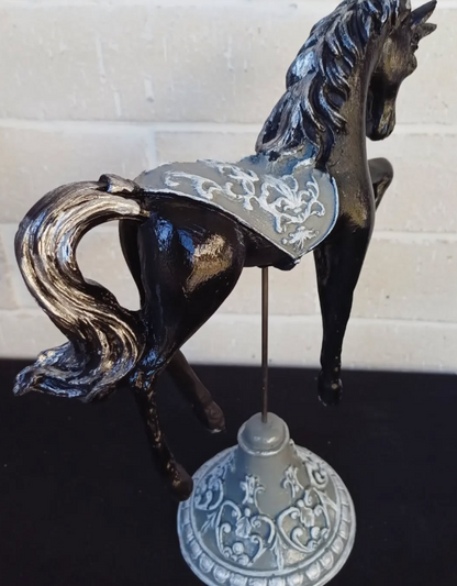 Unicorn Horse Statue, Vintage Style Horse Statue, Stylized Fantasy Horse Unicorn Statue, Unicorn Horse Sculpture, Classic Horse Sculpture