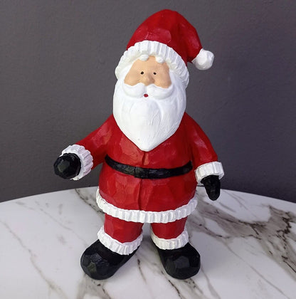 Santa Claus Decor, Christmas Figurine, Handmade Santa Statue, Holiday Home Decor, Santa Claus Statue, Santa Claus Sculpture, Santa Claus