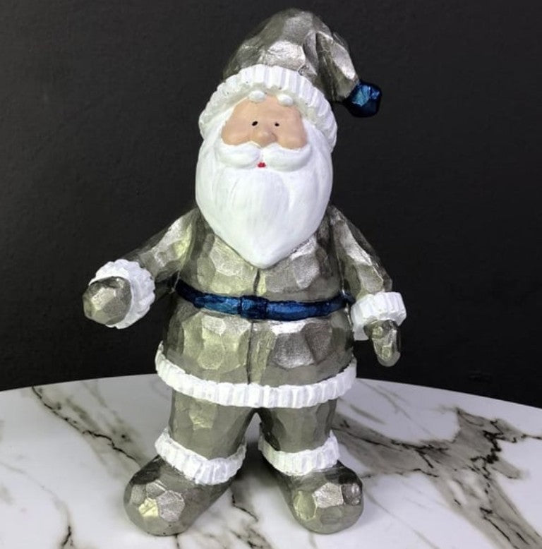 Santa Claus Decor, Christmas Figurine, Handmade Santa Statue, Holiday Home Decor, Santa Claus Statue, Santa Claus Sculpture, Santa Claus