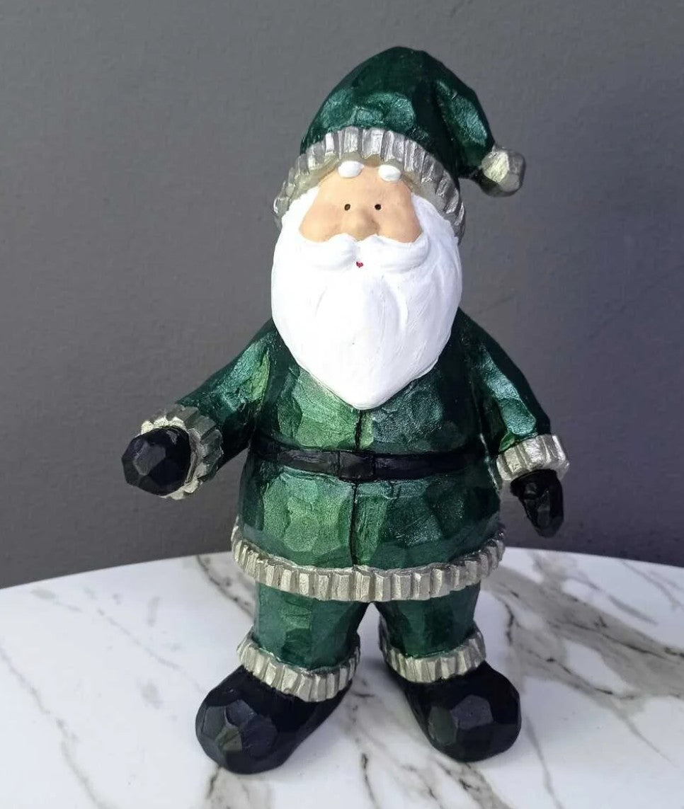 Santa Claus Decor, Christmas Figurine, Handmade Santa Statue, Holiday Home Decor, Santa Claus Statue, Santa Claus Sculpture, Santa Claus