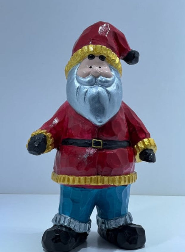 Santa Claus Decor, Christmas Figurine, Handmade Santa Statue, Holiday Home Decor, Santa Claus Statue, Santa Claus Sculpture, Santa Claus