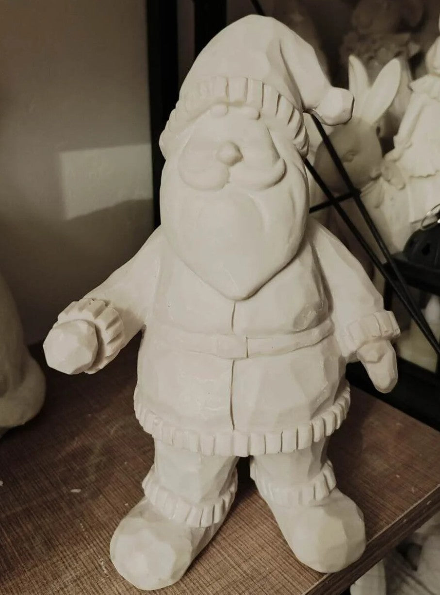 Santa Claus Decor, Christmas Figurine, Handmade Santa Statue, Holiday Home Decor, Santa Claus Statue, Santa Claus Sculpture, Santa Claus