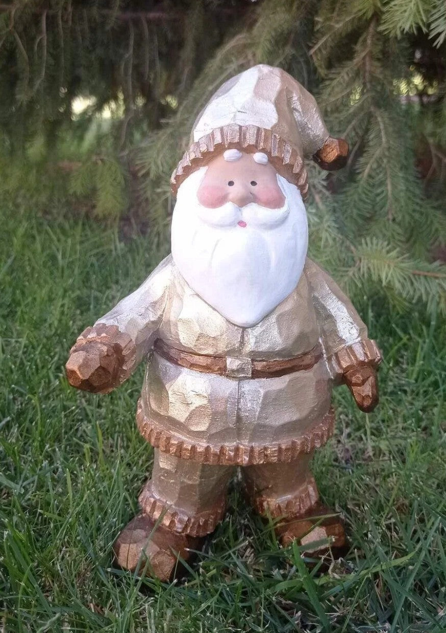 Santa Claus Decor, Christmas Figurine, Handmade Santa Statue, Holiday Home Decor, Santa Claus Statue, Santa Claus Sculpture, Santa Claus