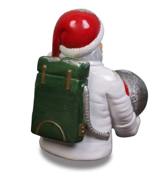 Handmade Astronaut Santa Claus Decor, Handmade Santa Claus Astronaut, Astronaut Santa Statue, Astronaut Santa Claus Decor, Santa Claus