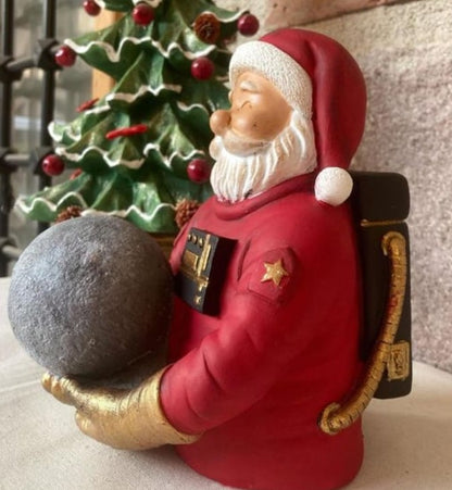 Handmade Astronaut Santa Claus Decor, Handmade Santa Claus Astronaut, Astronaut Santa Statue, Astronaut Santa Claus Decor, Santa Claus