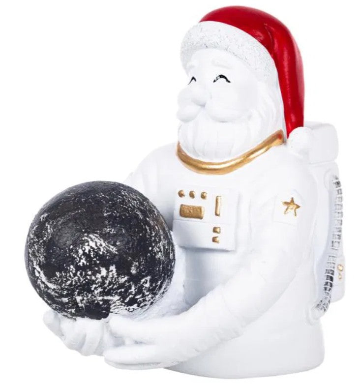 Handmade Astronaut Santa Claus Decor, Handmade Santa Claus Astronaut, Astronaut Santa Statue, Astronaut Santa Claus Decor, Santa Claus