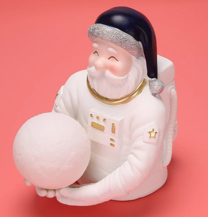 Handmade Astronaut Santa Claus Decor, Handmade Santa Claus Astronaut, Astronaut Santa Statue, Astronaut Santa Claus Decor, Santa Claus
