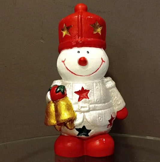 Handmade Snowman Tin Soldier Decor, Handmade Tin Soldier Snowman, Handmade Snowman Figurine, Handmade Festive Snowman Decor, Snowman Statue