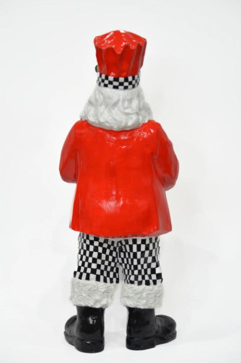 Handmade Santa Holding Cookie Decor, Christmas Decoration, Chef Statue, Holiday Cookie Figurine