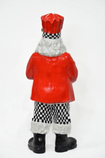 Handmade Santa Holding Cookie Decor, Christmas Decoration, Chef Statue, Holiday Cookie Figurine