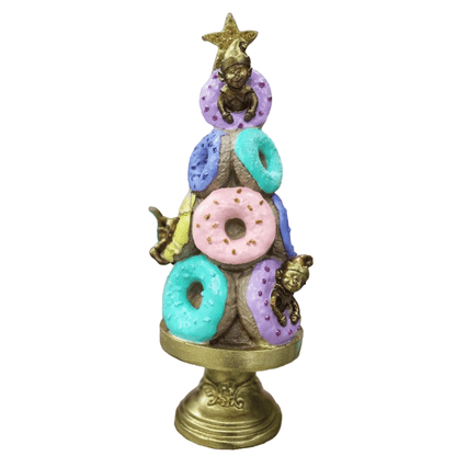 Donut Christmas Tree Decor, Handmade Donut Tree Sculpture, Handmade Donut Holiday Tree, weet Donut Christmas Tree Decor, Donut Holiday Decor