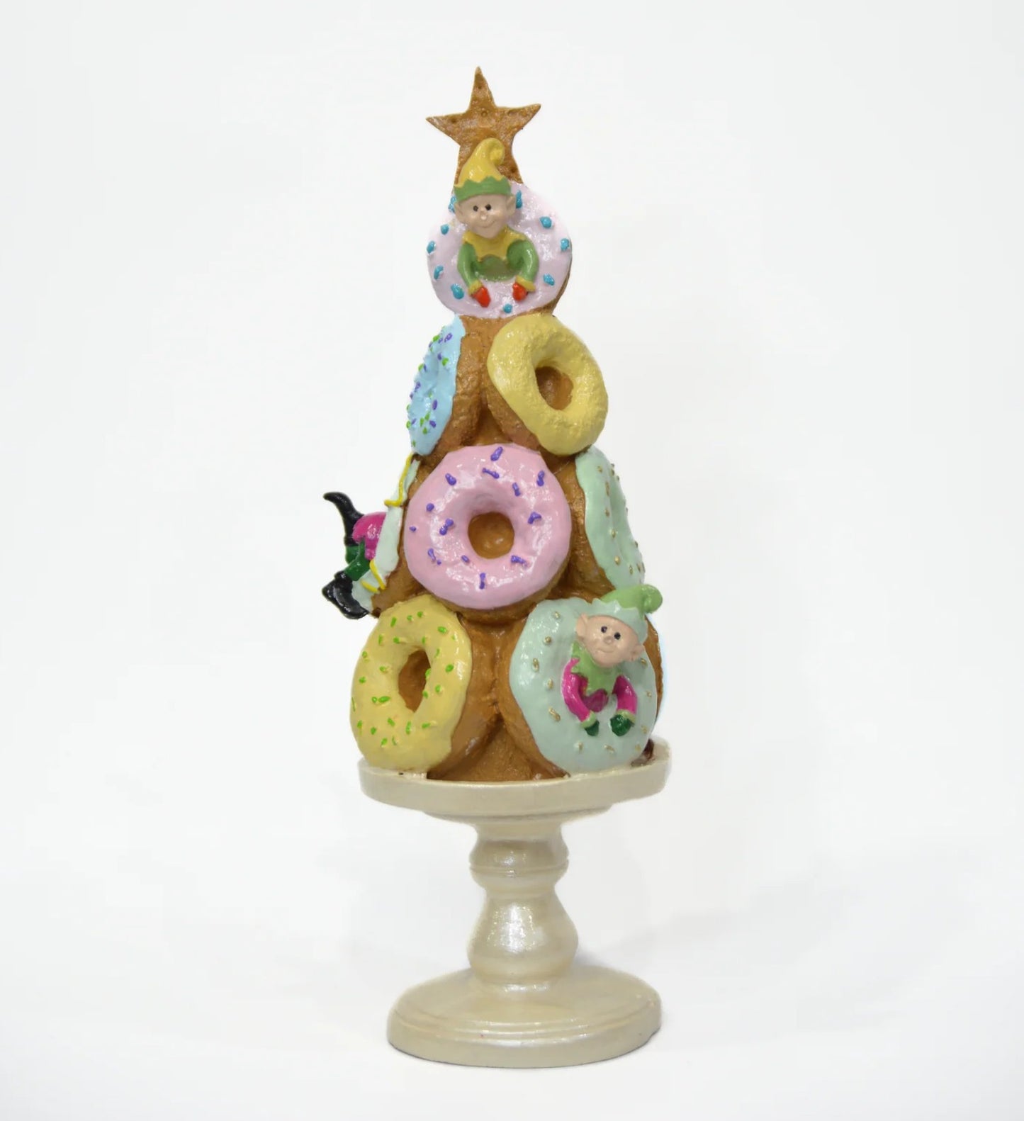 Donut Christmas Tree Decor, Handmade Donut Tree Sculpture, Handmade Donut Holiday Tree, weet Donut Christmas Tree Decor, Donut Holiday Decor
