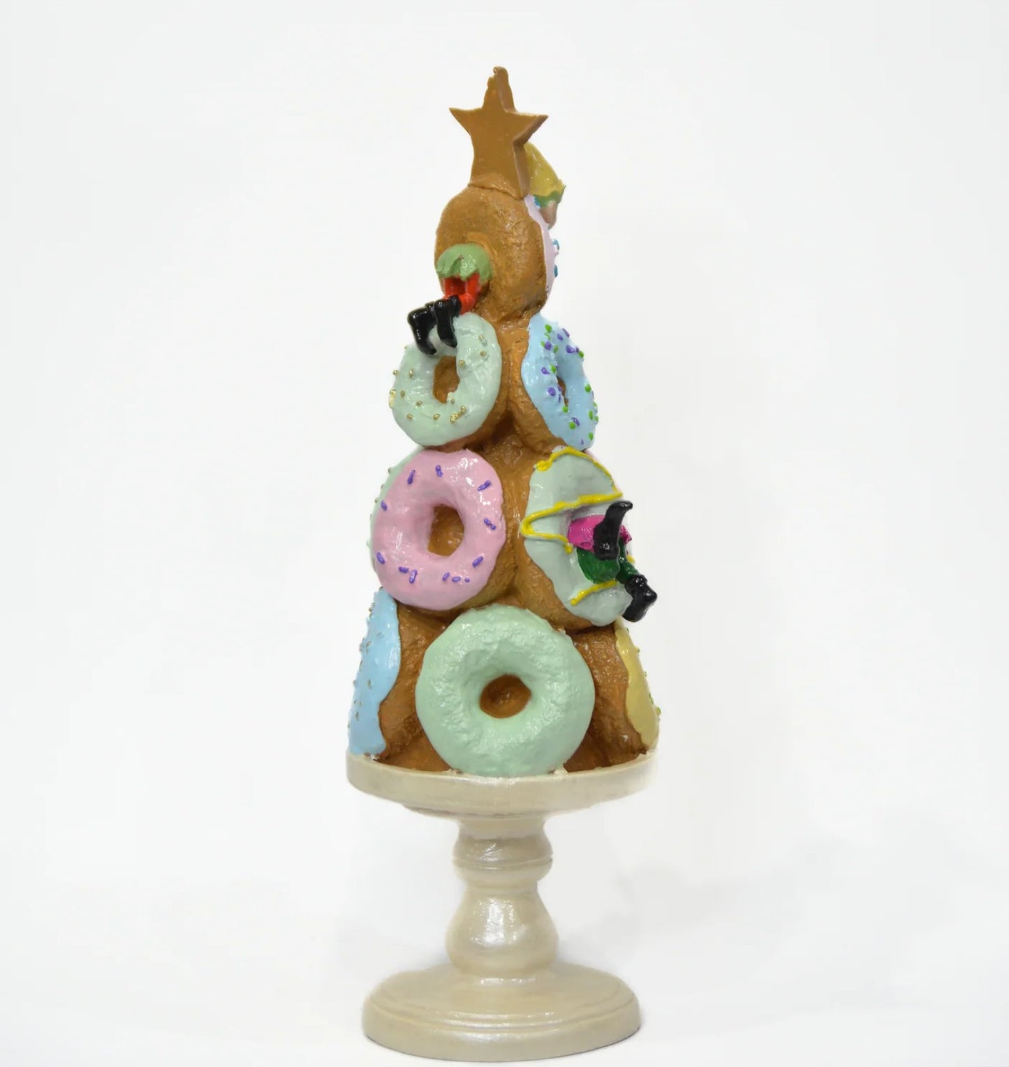 Donut Christmas Tree Decor, Handmade Donut Tree Sculpture, Handmade Donut Holiday Tree, weet Donut Christmas Tree Decor, Donut Holiday Decor