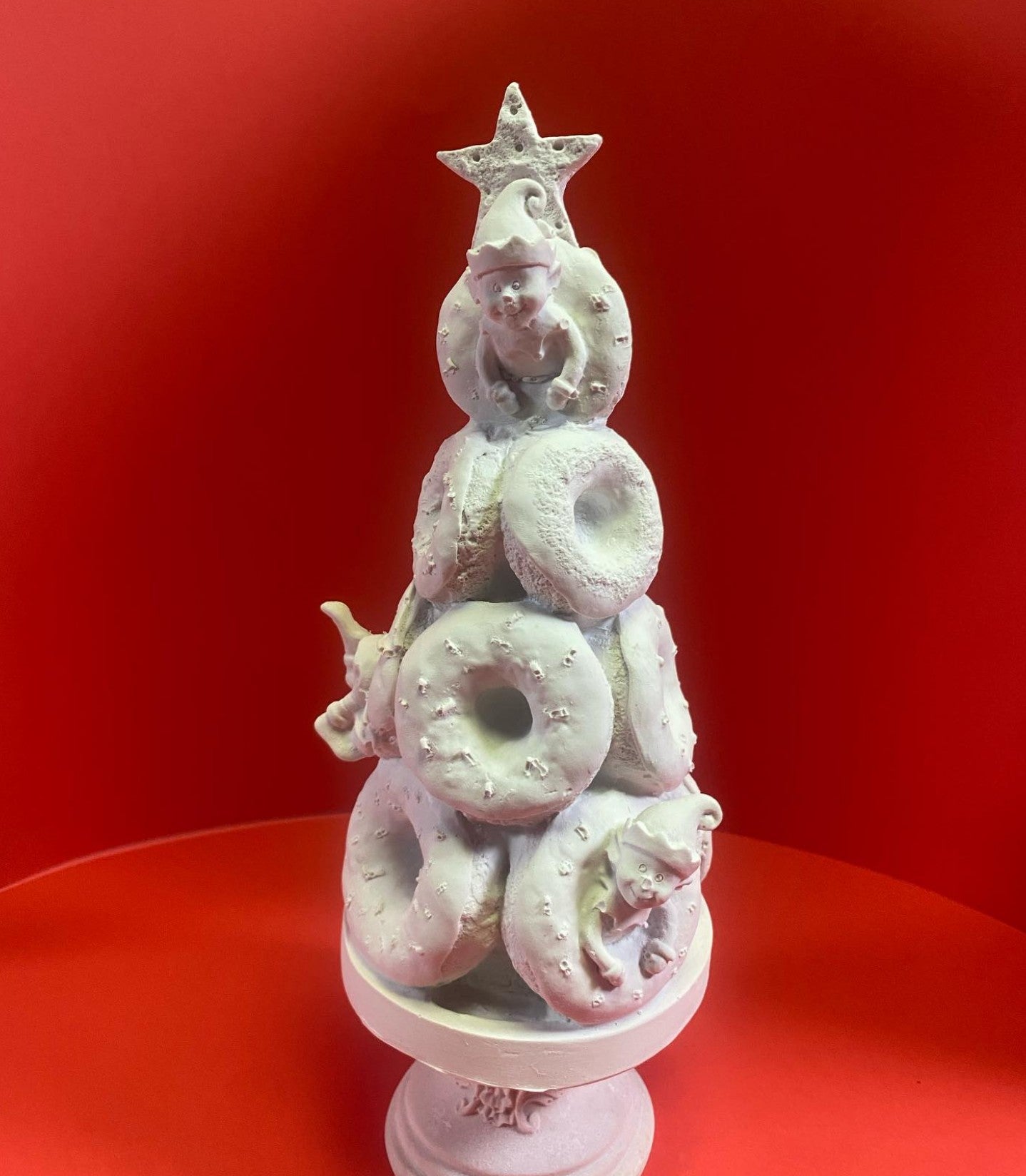 Donut Christmas Tree Decor, Handmade Donut Tree Sculpture, Handmade Donut Holiday Tree, weet Donut Christmas Tree Decor, Donut Holiday Decor