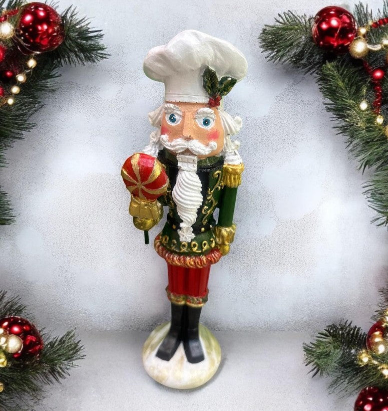 Handmade Soldier Pastry Maker Statue, Christmas Decor, Nutcracker Statue, Nutcracker Soldier Decor, Nutcracker Decor, Nutcracker Sculpture