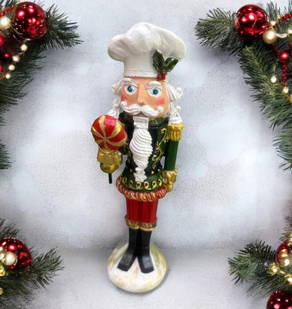 Handmade Soldier Pastry Maker Statue, Christmas Decor, Nutcracker Statue, Nutcracker Soldier Decor, Nutcracker Decor, Nutcracker Sculpture