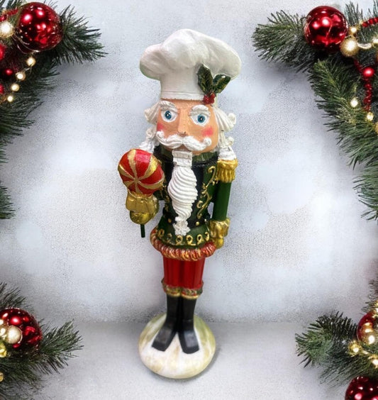 Handmade Soldier Pastry Maker Statue, Christmas Decor, Nutcracker Statue, Nutcracker Soldier Decor, Nutcracker Decor, Nutcracker Sculpture