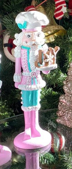 Festive Nutcracker Statue, Soldier Pastry Maker, Nutcracker Sculpture, Handmade Nutcracker Soldier Decor, Festive Soldier Decor