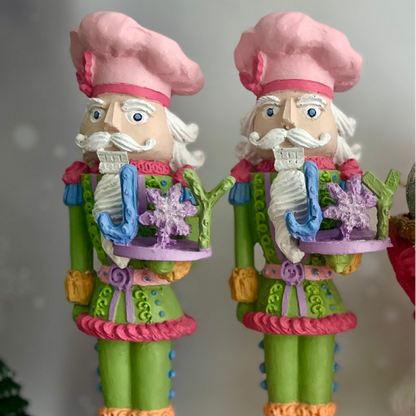 Festive Nutcracker Statue, Soldier Pastry Maker, Nutcracker Sculpture, Handmade Nutcracker Soldier Decor, Festive Soldier Decor