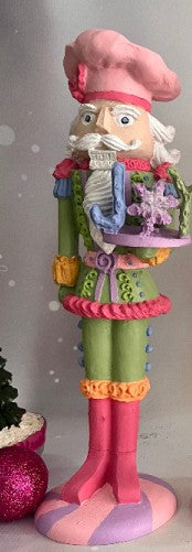 Festive Nutcracker Statue, Soldier Pastry Maker, Nutcracker Sculpture, Handmade Nutcracker Soldier Decor, Festive Soldier Decor