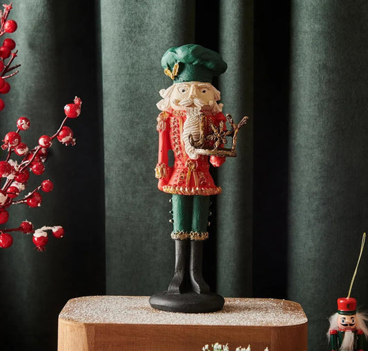 Festive Nutcracker Statue, Soldier Pastry Maker, Nutcracker Sculpture, Handmade Nutcracker Soldier Decor, Festive Soldier Decor