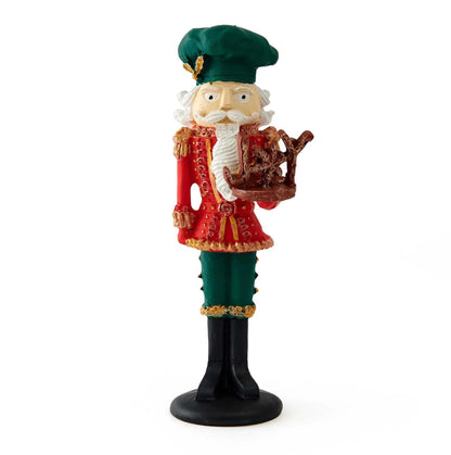 Festive Nutcracker Statue, Soldier Pastry Maker, Nutcracker Sculpture, Handmade Nutcracker Soldier Decor, Festive Soldier Decor